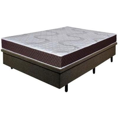 Colchão Casal Umaflex Orleans com Molas Ensacadas + Base Box MGA Lift Cotton com Baú e Pistão à Gás 59x138x188cm - Marrom/Branco