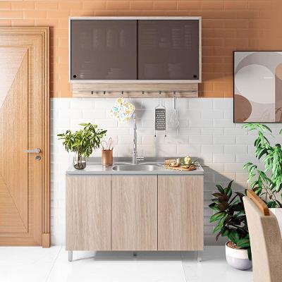 Cozinha Compacta Bartira Amazonita com 5 Portas e 3 Prateleiras - 120,1cm de largura