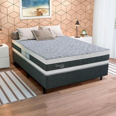 Cama Box de Casal Biflex Turquia com Molas Ensacadas e Pillow Inn 69x138x188cm - Branco/Grafite