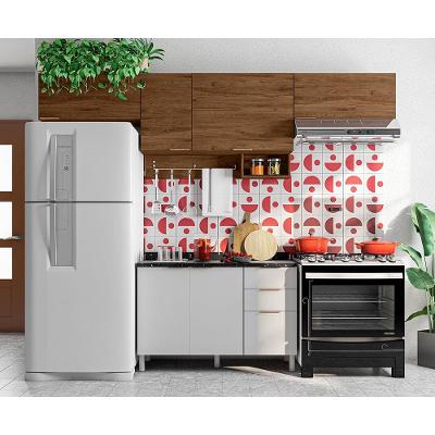 Cozinha Completa Bartira Rubi com 6 Portas, 3 Gavetas e 3 Prateleiras - 280cm de largura