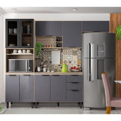 Cozinha Completa Demóbile Firenze com 10 Portas, 2 Gavetas e 7 Prateleiras - 259,5cm de largura