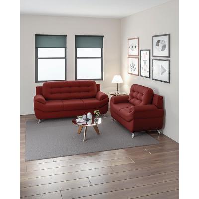 Sofá 3 e 2 Lugares Linoforte Mercury Revestido em Tecido Suede