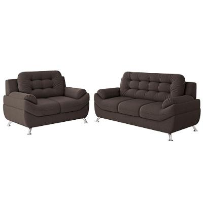 Sofá 3 e 2 Lugares Linoforte Mercury Revestido em Tecido Suede