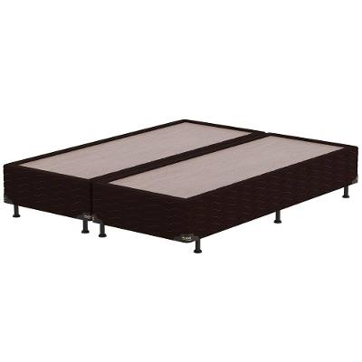 Base Box King Size Probel Nevada com Revestimento em Tecido Poliéster 38x193x203cm - Marrom