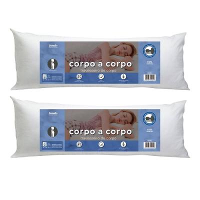 Travesseiro Sonolin Corpo a Corpo 135x50cm Branco - 2 Unidades