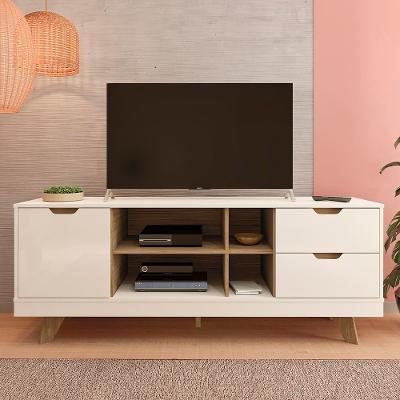 Rack Michigan Artely com 2 gavetas e 4 nichos para TVs de até 65 polegadas