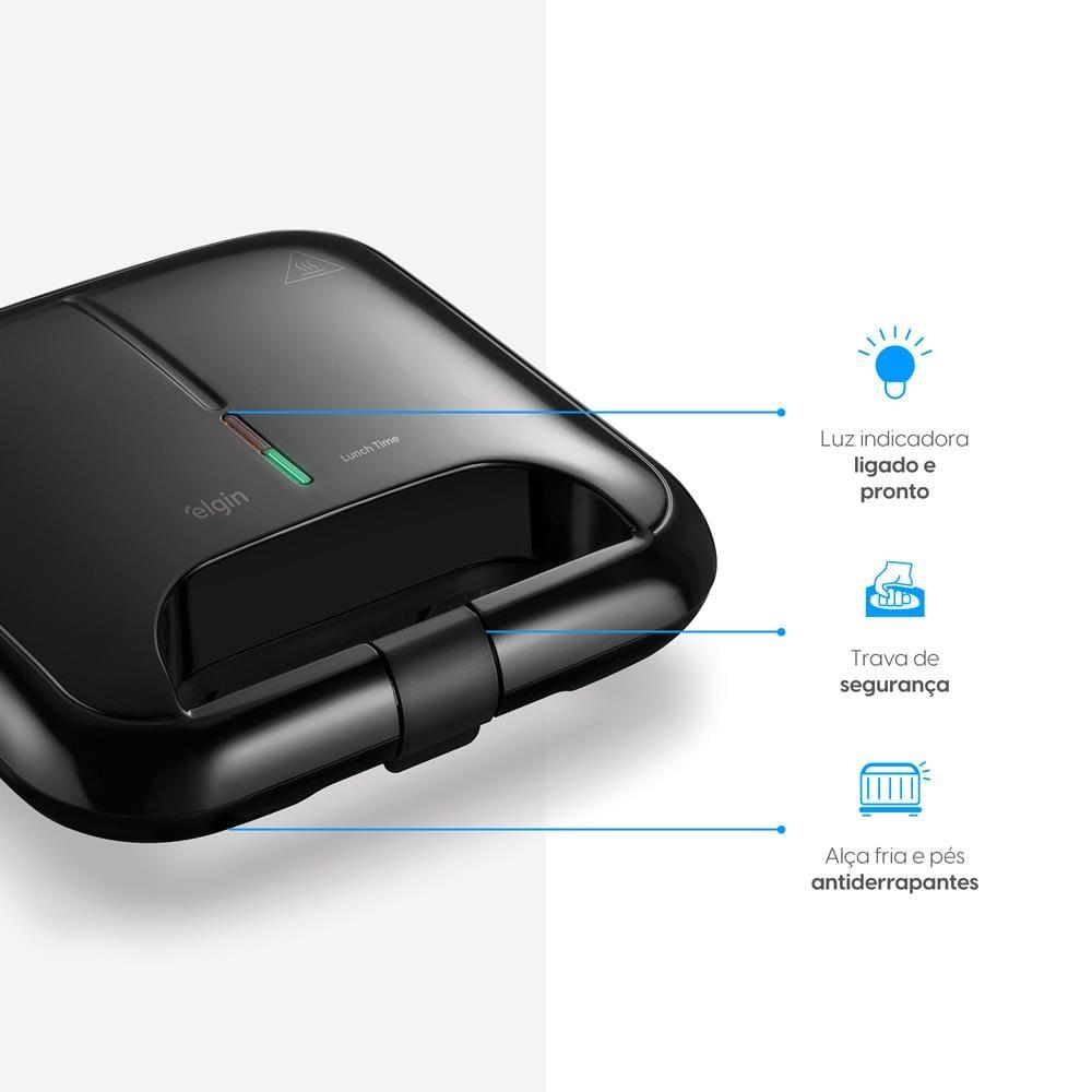 Sanduicheira Elgin SAN40 Brunch Time 800W – Preta - 1