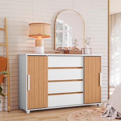 Cômoda Palumoveis Evidenza com 4 Gavetas e 2 Portas – 150cm de Largura