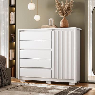 Cômoda Sapateira Palumoveis Duetto com 5 Gavetas e 1 Porta – 125cm de Largura