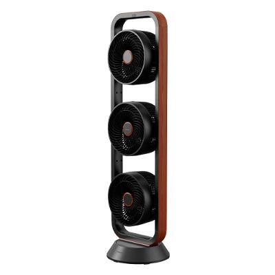 Ventilador de Torre Spirit Robot Triplo 130W com 3 Velocidades, Controle Remoto e Painel Digital com Display LED - Preto/Tabaco