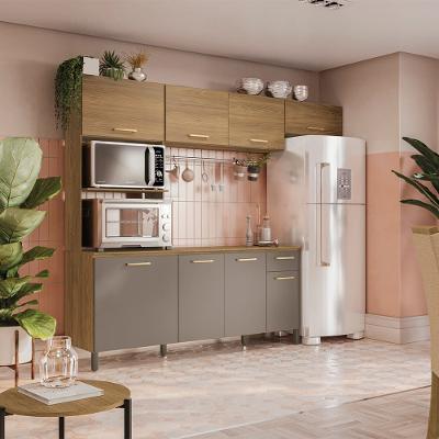 Cozinha Compacta Kappesberg Luna com 8 Porta, 1 Gaveta e 4 Prateleiras - 258cm de largura