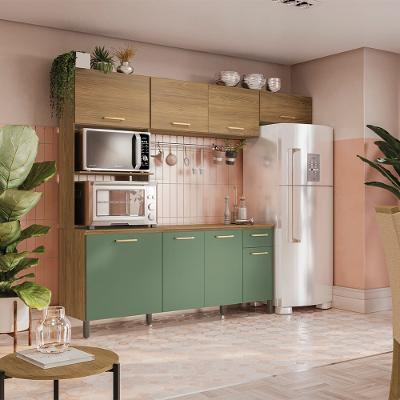 Cozinha Compacta Kappesberg Luna com 8 Porta, 1 Gaveta e 4 Prateleiras - 258cm de largura