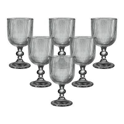Conjunto de Taças L`Hermitage Cameratta 365ml em Cristal Ecológico Cinza - 6 Peças