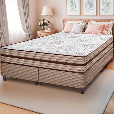 Cama Box Queen Size Bipartida Cama InBox Livity com Molas Ensacadas e Espuma D26 24x158x198cm – Bege