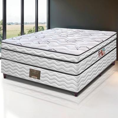 Cama Box Casal Cama inBox Moderne Ortopédico com Camada Especial de Espuma D45 63x138x188cm - Branco/Grafite