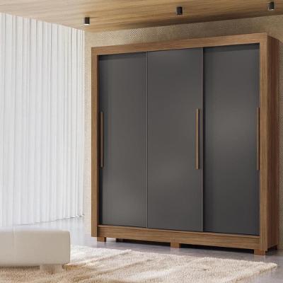 Guarda-Roupa Casal Santos Andirá Maringa com 3 Portas de Correr, 2 Gavetas e 5 Prateleiras - 194,4cm de largura