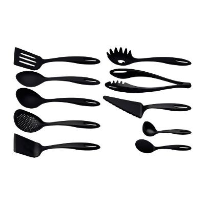 Jogo de Utensílios para Cozinha Tramontina Ability em Nylon Preto – 10 Peças