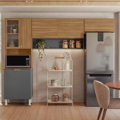 Cozinha Compacta Demóbile Aspen com 6 Portas e 2 Prateleiras - 250cm de largura