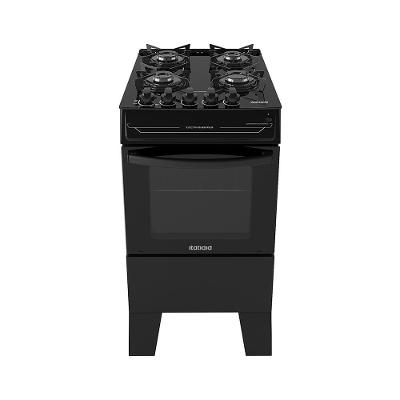 Fogão Itatiaia 4 Bocas Electra Glass Plus com Mesa de Vidro e Acendimento Automático Bivolt – Preto