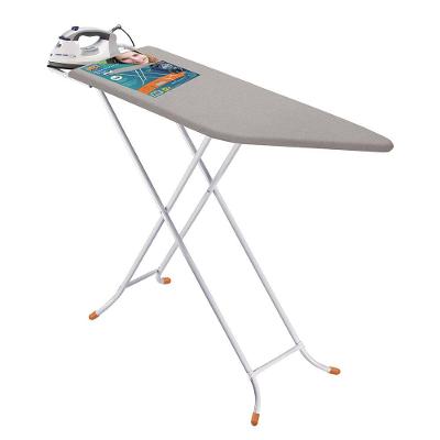 Tábua de Passar Roupa Utimil Luxo com Ponta e Suporte para Ferro – Branco/Cinza