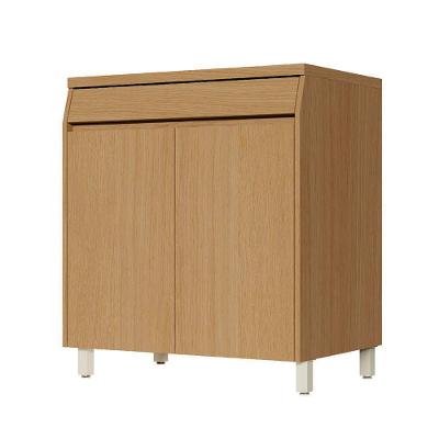 Balcão Nesher Simone Mendes com 2 Portas, 1 Gaveta e 1 Prateleira - 80cm de largura - Carvalho/Greige