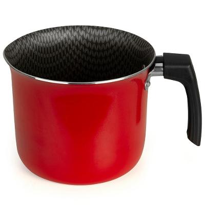 Leiteira Multiflon Essencial em Alumínio com Revestimento Interno Antiaderente e Cabo de Baquelite Vermelha – 1,2 L