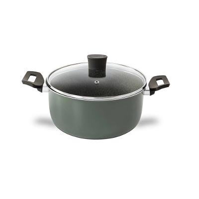 Caçarola Multiflon Ekó 20 cm Antiaderente Tampa Vidro Verde