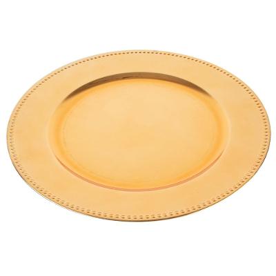 Sousplat de Plástico Wolff Mesa 61024 Dourado - 33 cm
