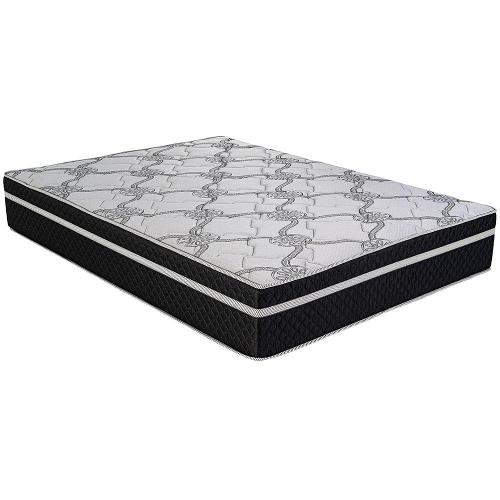 Colchão Casal Biflex Lyon com Pillow Inn e Molas Ensacadas 28x138x188cm – Branco/Preto