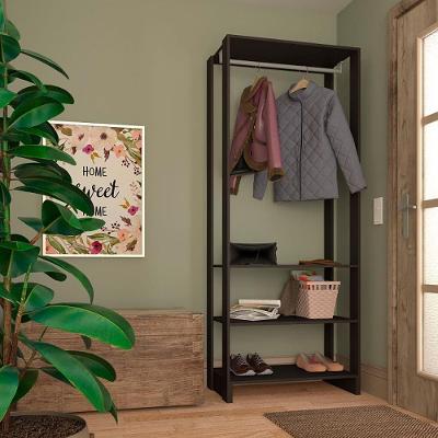 Roupeiro Closet Nova Mobile Yes com 3 Prateleiras e Cabideiro