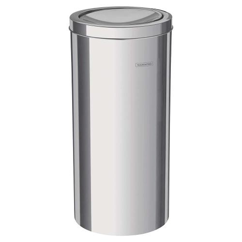 Lixeira Tramontina com Tampa Basculante Swing 94542/130 em Aço Inox – 30 L