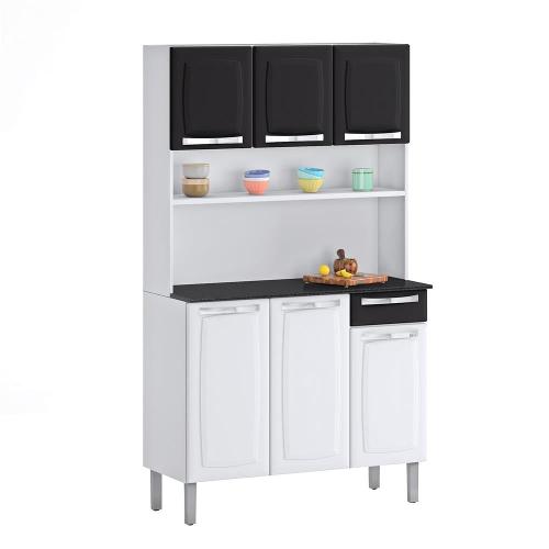 Cozinha Compacta Itatiaia Rose com 6 Portas e 1 Gaveta - 105cm de Largura