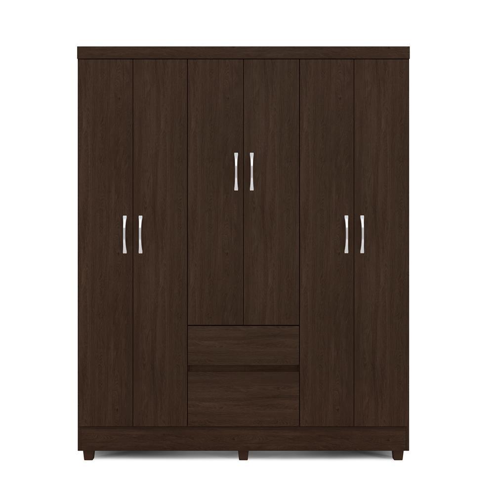 Guarda-Roupa Bartira Brusque II com 149 cm de Largura, 6 Portas e 2 Gavetas - 1