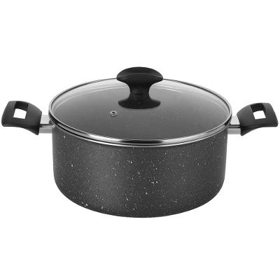 Caçarola Multiflon Minerale em Alumínio com Revestimento Antiaderente e Tampa de Vidro com Saída de Vapor Cinza - 22 cm