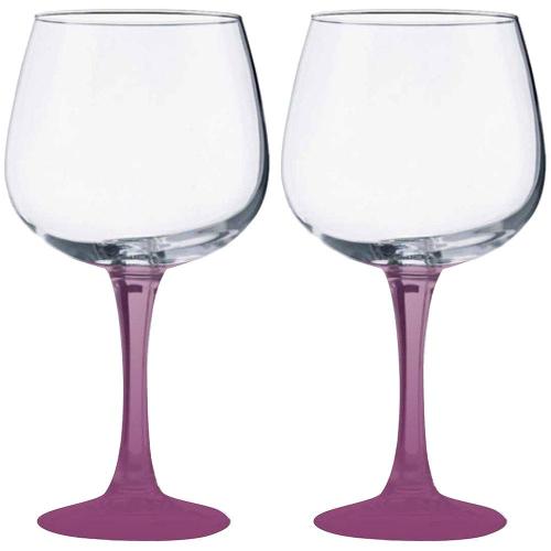 Conjunto de Taças para Gin Vicrila Ibiza com Base Roxa 720 ml – 2 Peças