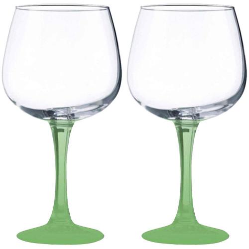 Conjunto de Taças para Gin Vicrila Ibiza com Base Verde 720 ml – 2 Peças