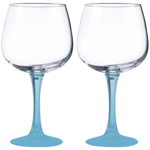 Conjunto de Taças para Gin Vicrila Ibiza com Base Azul 720 ml – 2 Peças