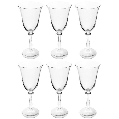 Conjunto de Taças para Vinho Tinto Bohemia Angela 250 ml em Cristal Ecológico - 6 Peças