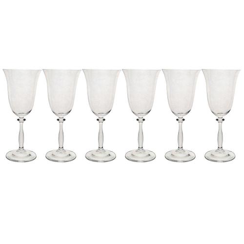 Conjunto de Taças para Água Bohemia Angela 350 ml em Cristal Ecológico - 6 Peças