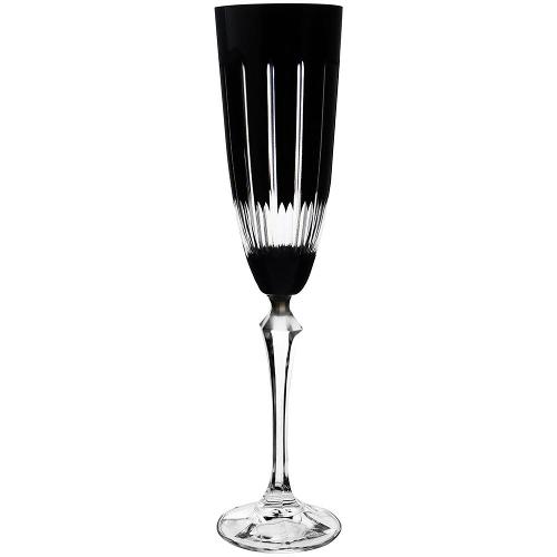 Taça para Champanhe Bohemia Elizabeth Preta - 190ml