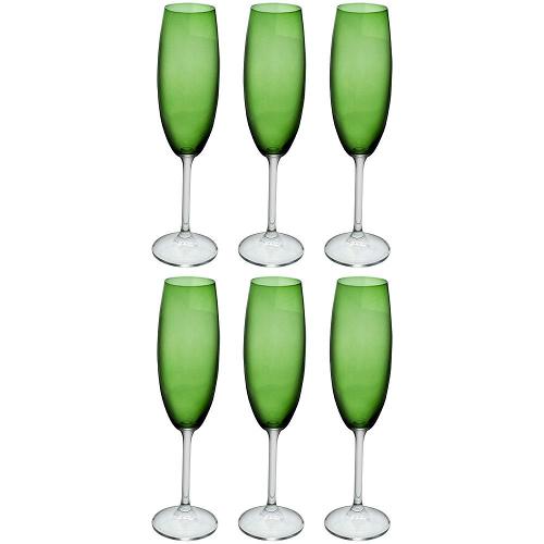 Conjunto de Taças para Champanhe Bohemia 57938 220ml Verde - 6 Peças