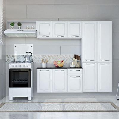 Cozinha Compacta Itatiaia Amanda Plus com 10 Portas, 1 Gaveta e 8 Prateleiras - 245cm de largura