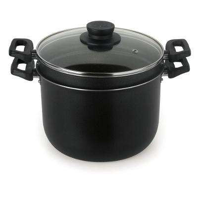Espagueteira Multiflon Versátil com Tampa Preta - 22 cm