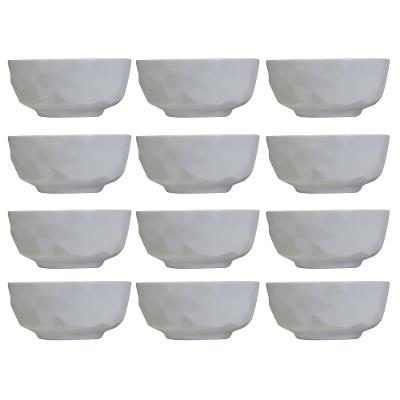 Conjunto com 12 Tigelas P Germer Edros em Porcelana Branca - 230 ml