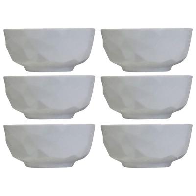 Conjunto com 6 Tigelas G Germer Edros em Porcelana Branca - 2 L