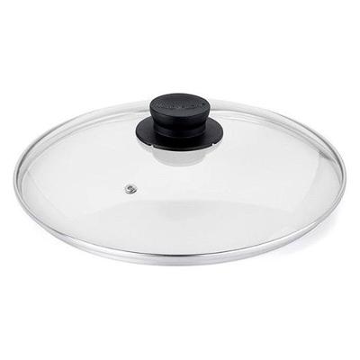 Tampa de Vidro Multiflon com Pomel Preto - 24cm de Diâmetro
