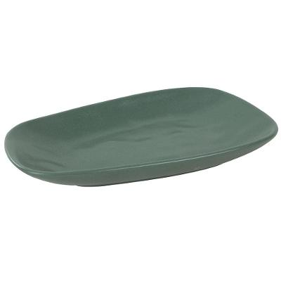 Prato Oval L’Hermitage Sumatra em Cerâmica 16,40 x 28,40 cm - Verde