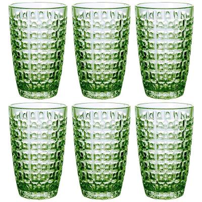 Conjunto de Copos L`Hermitage Chevalier em Vidro Verde 355ml - 6 Peças
