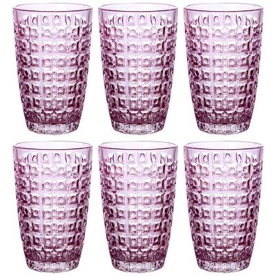 Conjunto de Copos L`Hermitage Chevalier em Vidro Roxo 355ml - 6 Peças