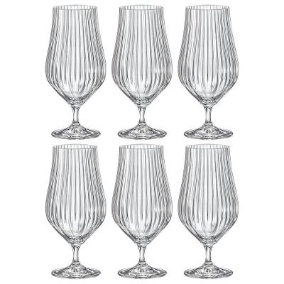 Conjunto de Taças para Cerveja Bohemia Tulipa Optic em Cristal 540ml - 6 Peças
